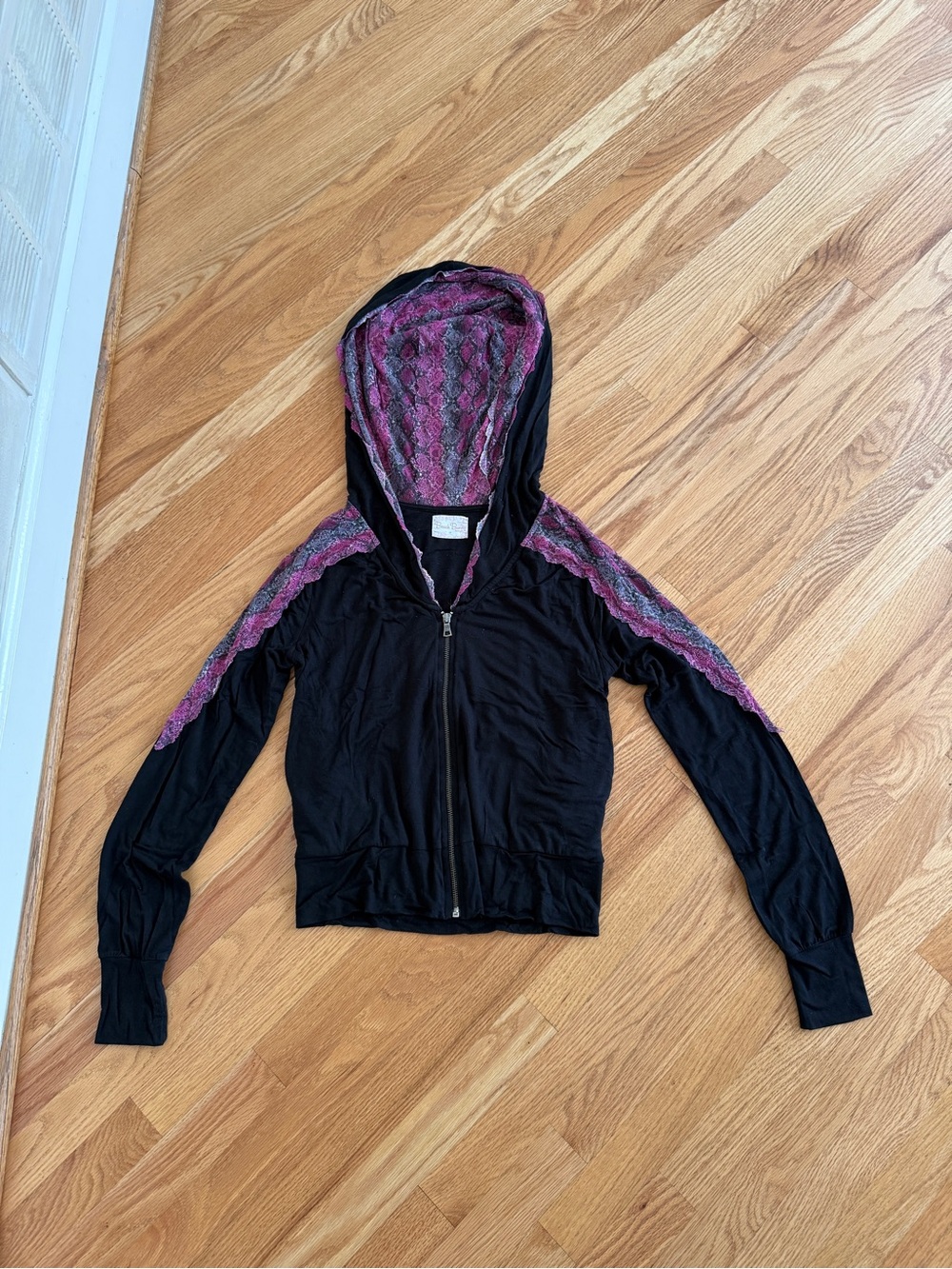Beach bunny lack black hoodie zip up
